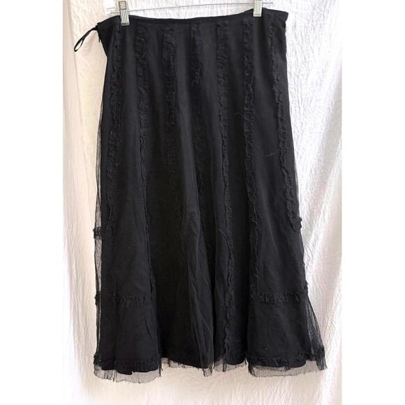 NEW LISTING DKNY Back Silk and Cotton Skirt - Picture 4 of 7